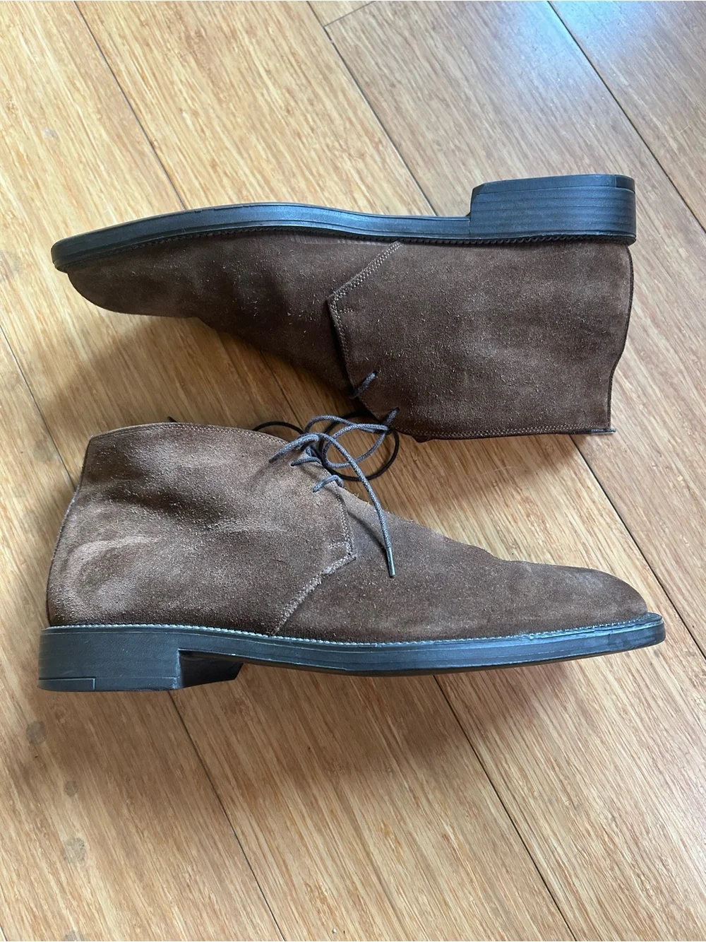 Salvatore Ferragamo Studio Brown Suede Desert Chukka Boots - 7 / 40 EU